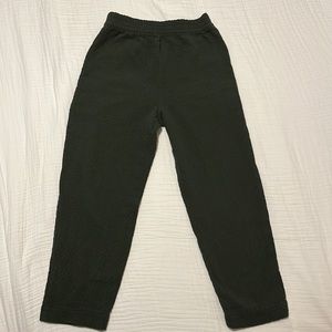 Madewell Pull-On Tapered Pants in Diamond Jacquard (Olive Green, Size Small)